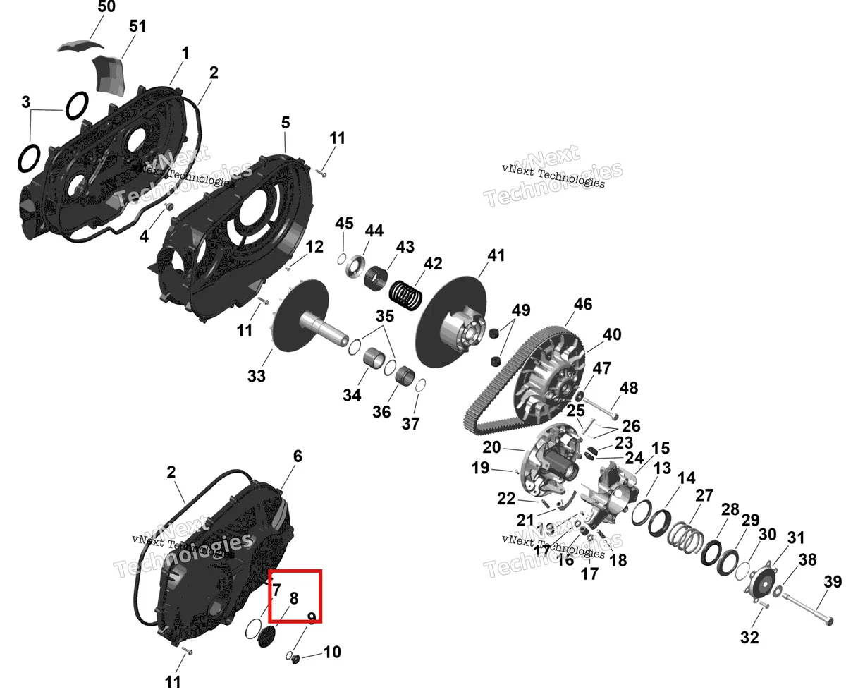 Деталь 420441826 на схеме узла 2026 Can-Am OUTLANDER - 4X4 - BACKCOUNTRY - 1000R - 4NTA - CALI - Dark Camo Rotax - Cvt