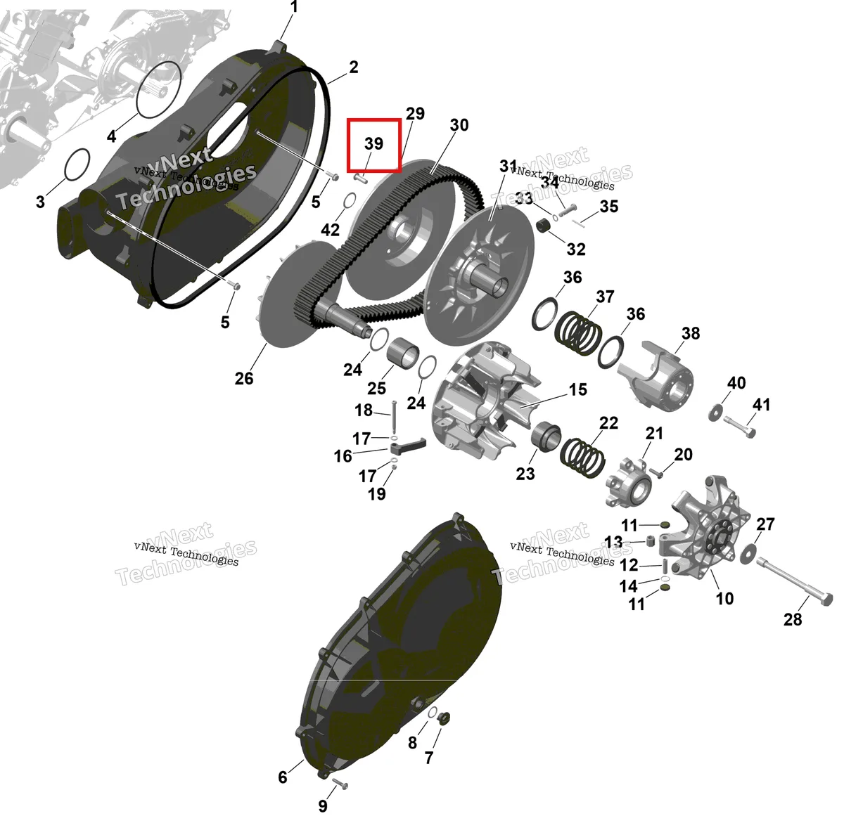 Деталь 420441981 на схеме узла 2026 Can-Am Maverick Trail - 1000 EFI - DPS - 7FTB - Timeless Black Metallic - 50