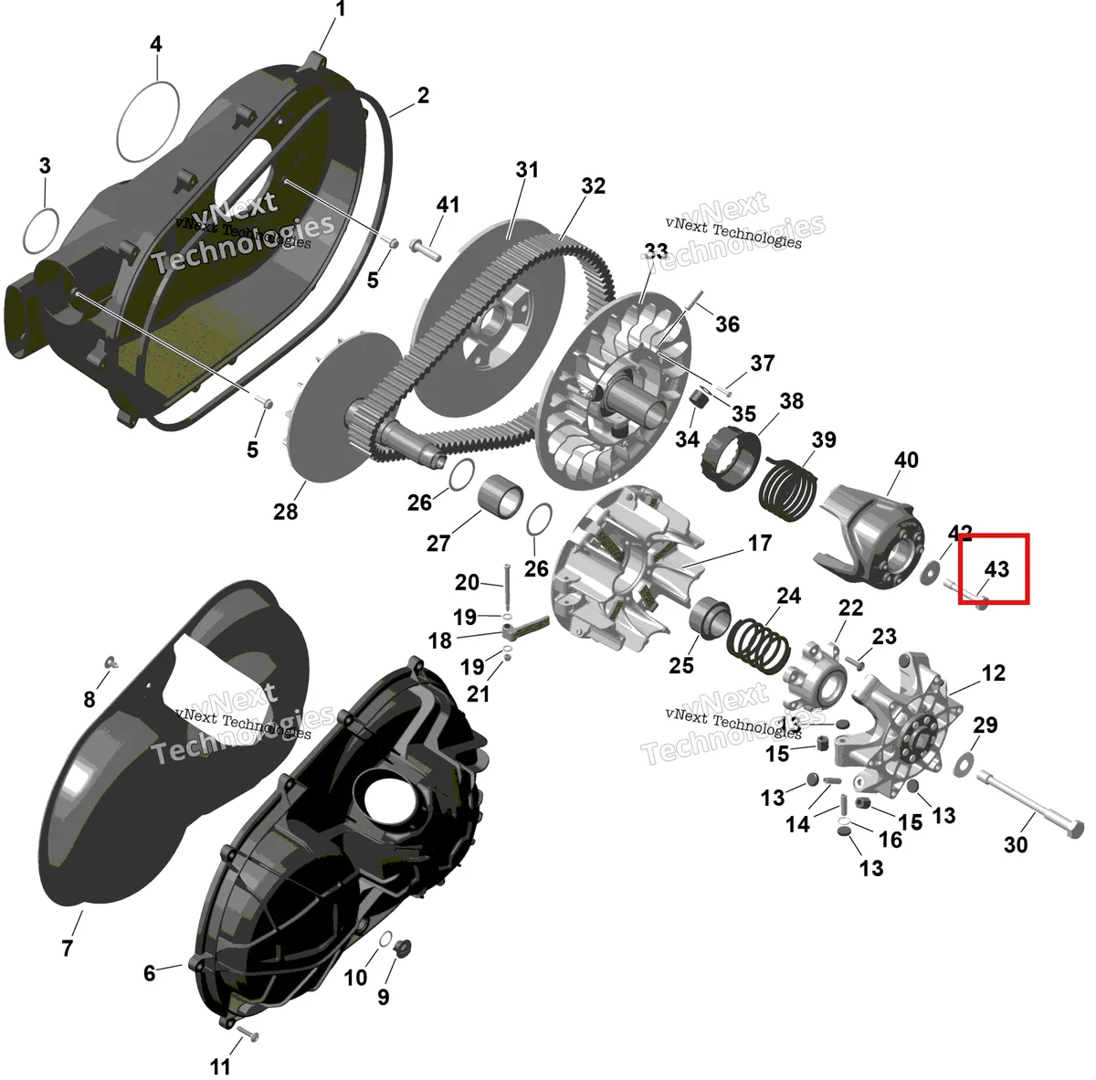 Деталь 420441990 на схеме узла 2026 Can-Am Commander - 1000R EFI - DPS - 6PTB - Compass Green - 60