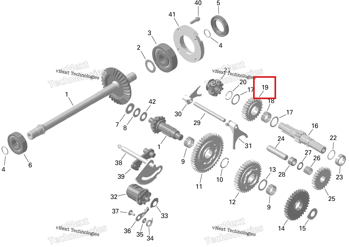 Деталь 420445300 на схеме узла 2023 Can-Am Outlander 450 EFI - STD Rotax - Gearbox