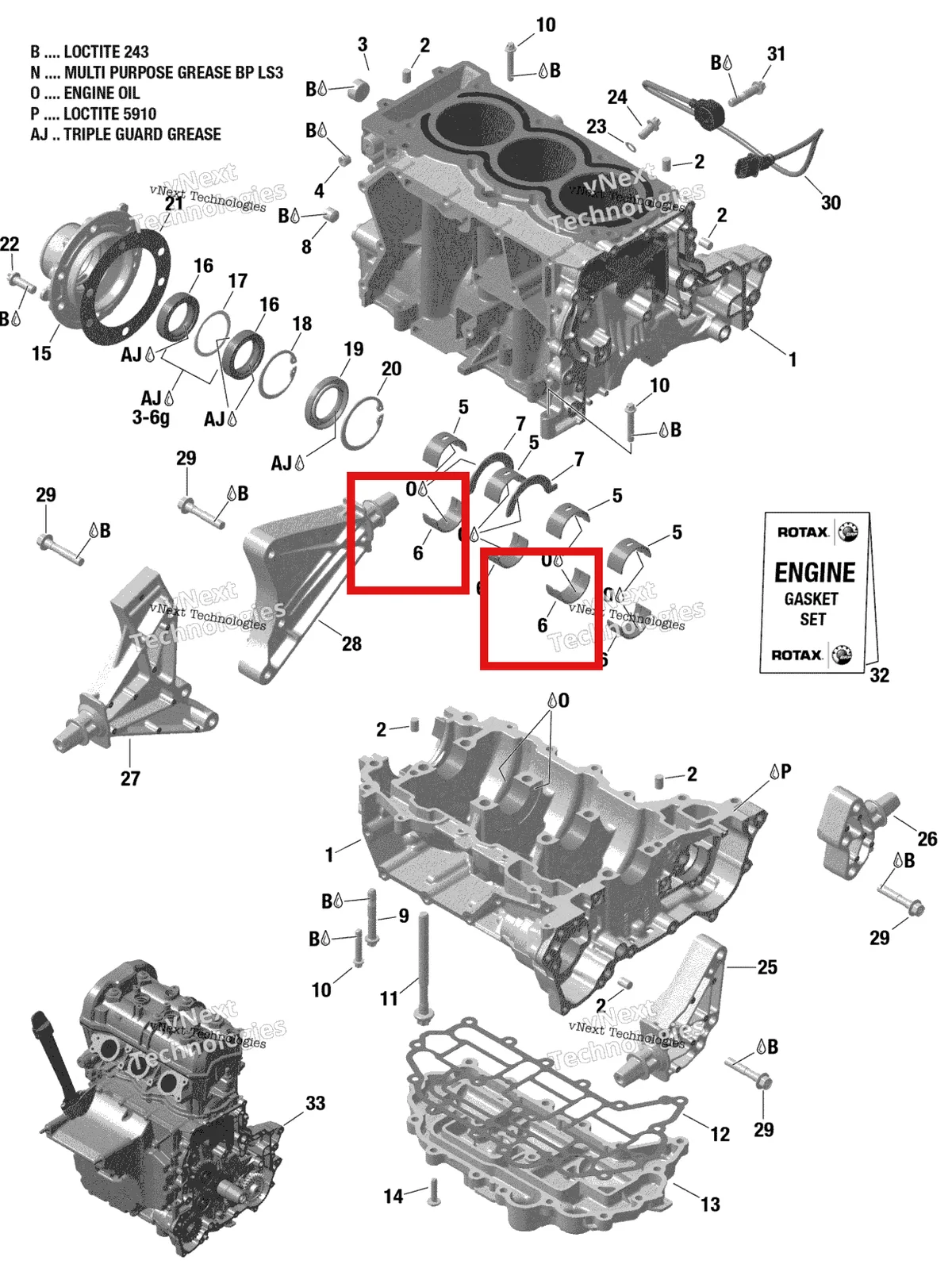 Деталь 420450165 на схеме узла 2021 Sea-Doo GTI 90 Rotax - Crankcase - 903 / Built Up To Sept 28 2020