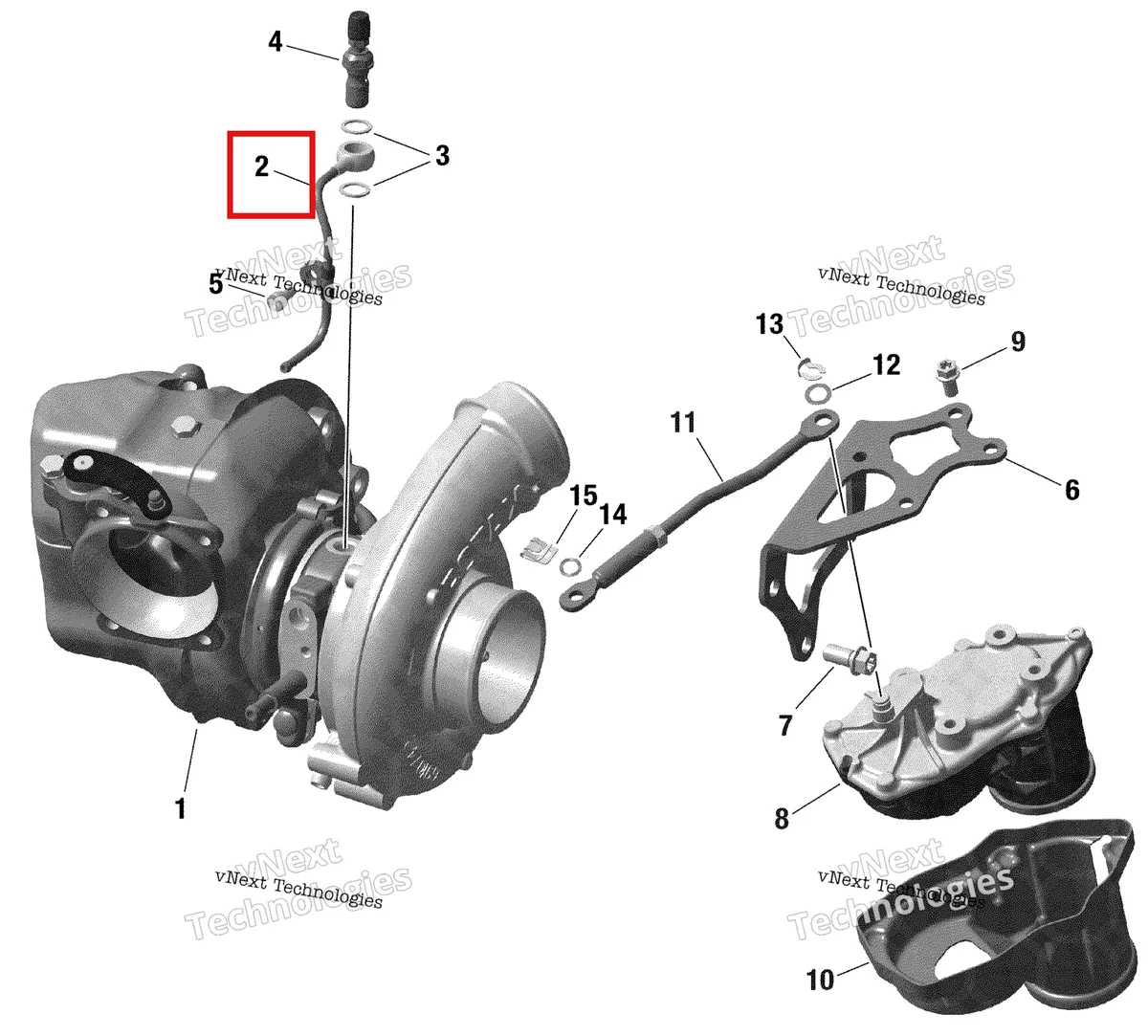Деталь 420456452 на схеме узла 2020 Ski-Doo SUMMIT 850 E-TEC Turbo Engine - Turbocharger - 849