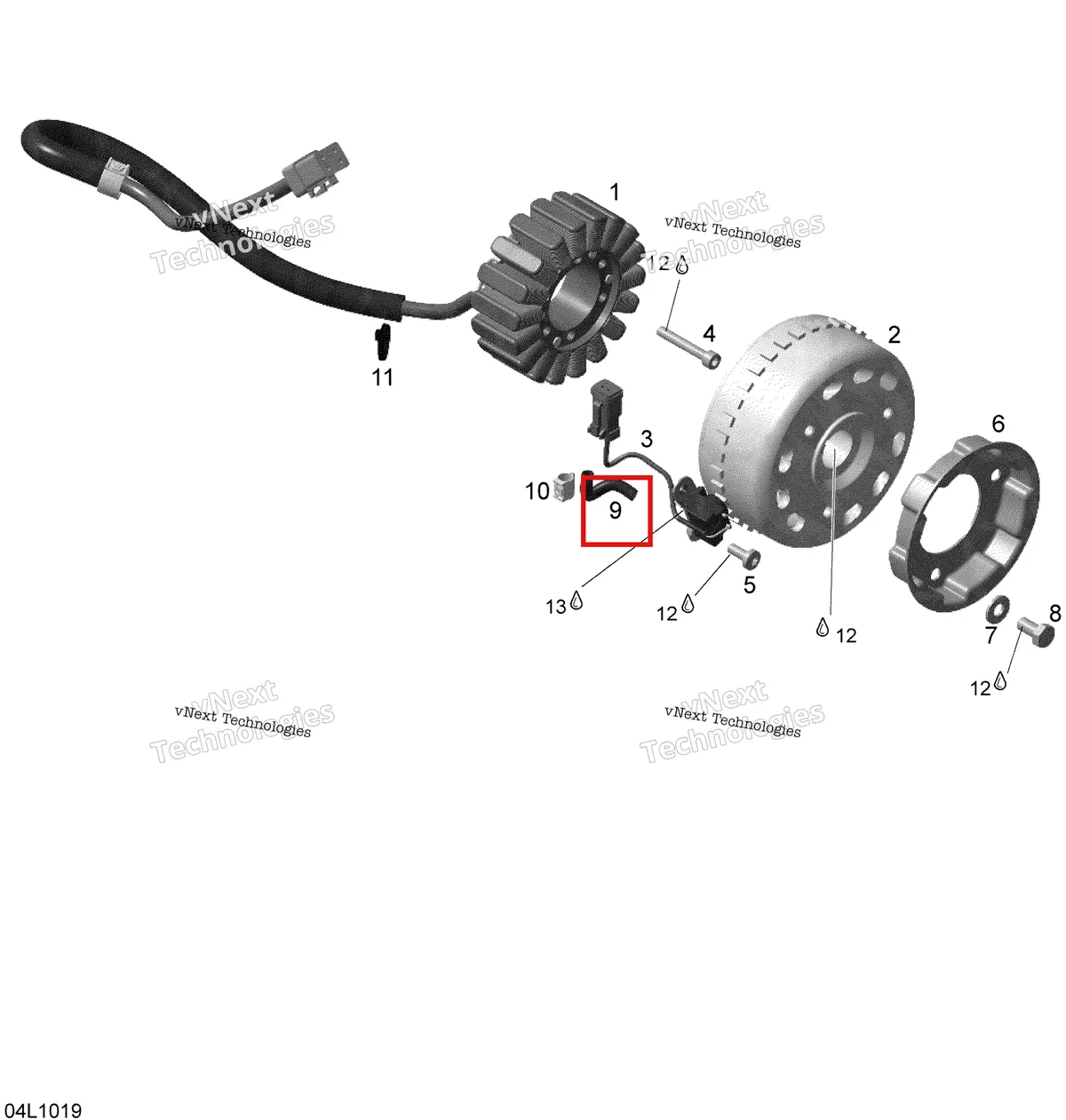 Деталь 420460012 (Трубопровод) на схеме узла 2010 Ski-Doo Expedition TUV SE 600HO SDI XU Magneto