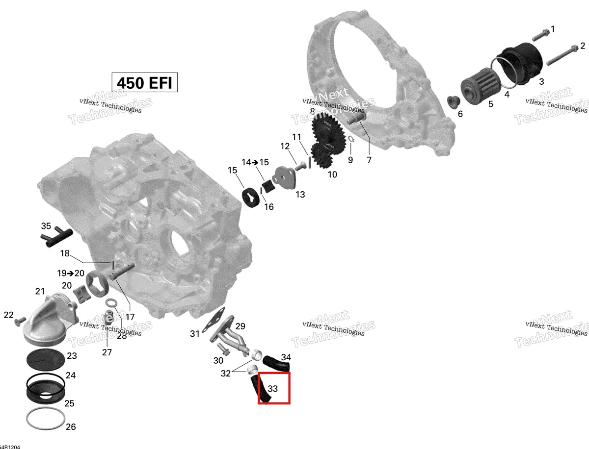Деталь 420460791 на схеме узла 2015 Can-Am DS 450EFI STD Engine Lubrication