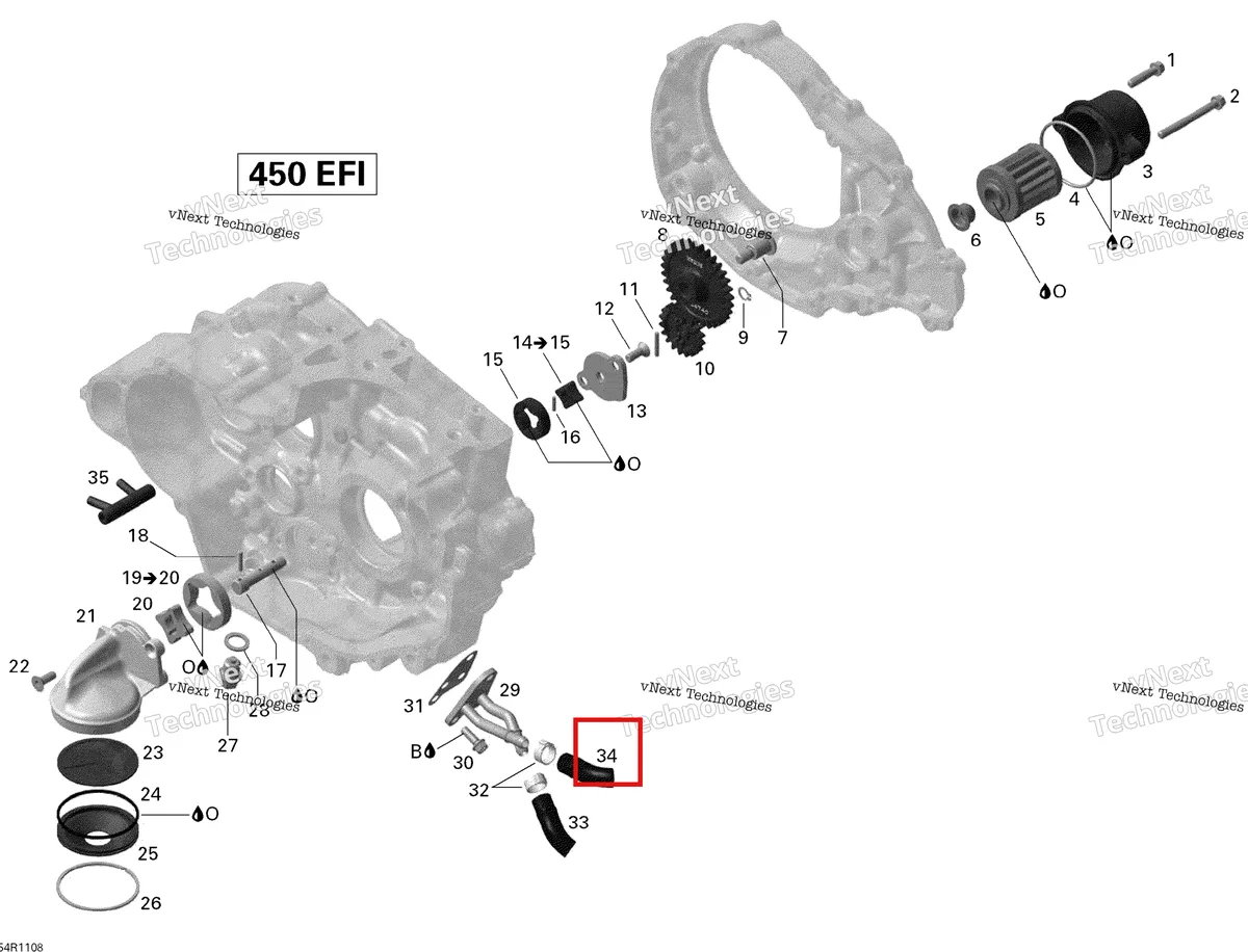 Деталь 420460792 на схеме узла 2011 Can-Am DS 450 EFI Engine Lubrication