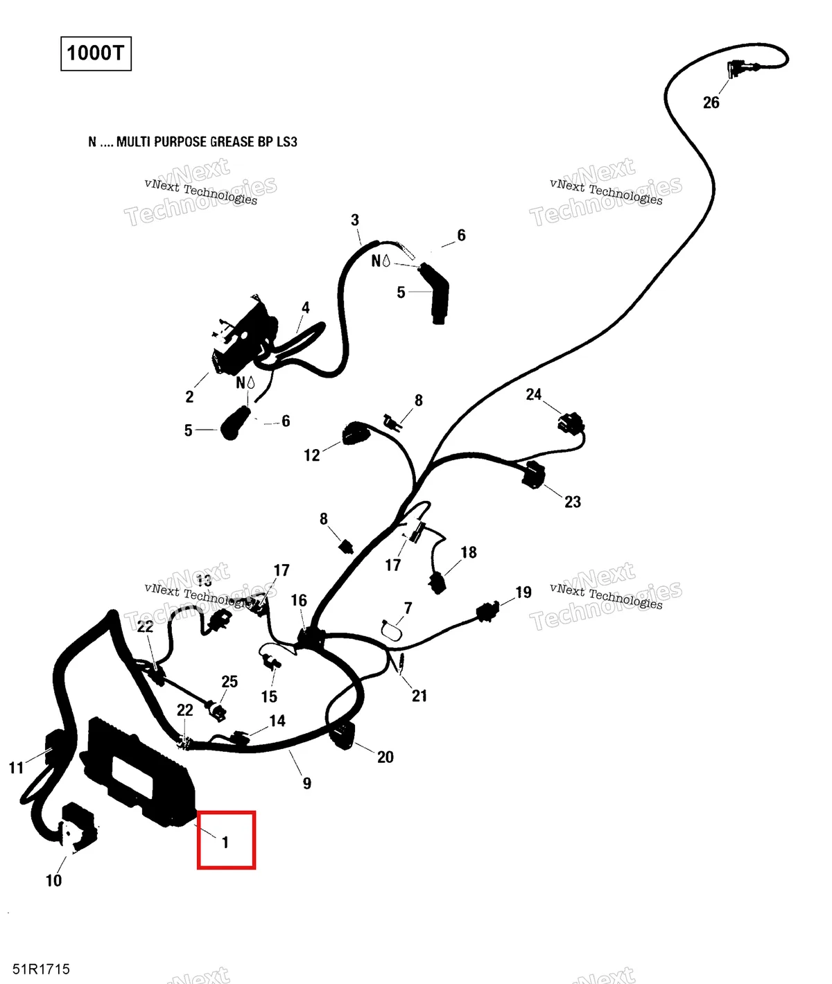 Деталь 420464147 на схеме узла 2017 Can-Am Maverick Engine Harness And Electronic Module - Turbo