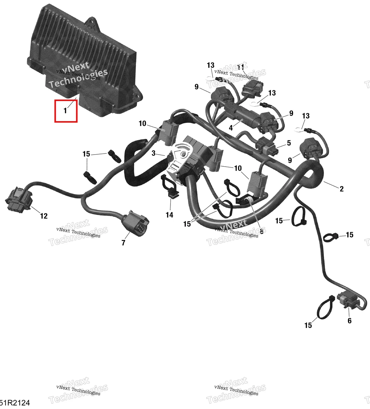 Деталь 420464441 на схеме узла Rotax - Engine Harness And Electronic Module