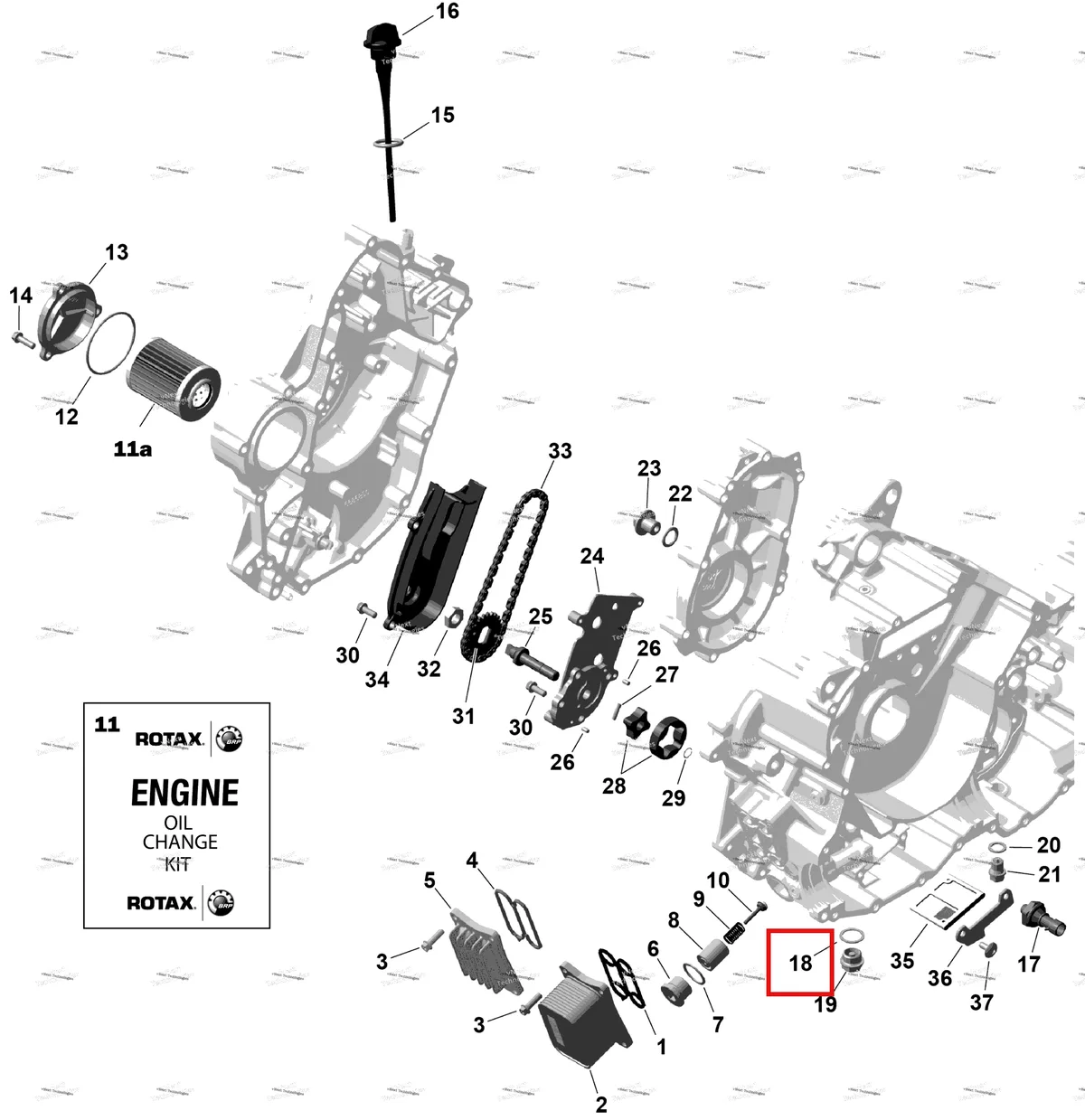 Деталь 420552280 на схеме узла 2026 Can-Am OUTLANDER - 4X4 - STD - 700 - 1CTB - CALI - Granite Grey Rotax - Engine Lubrication