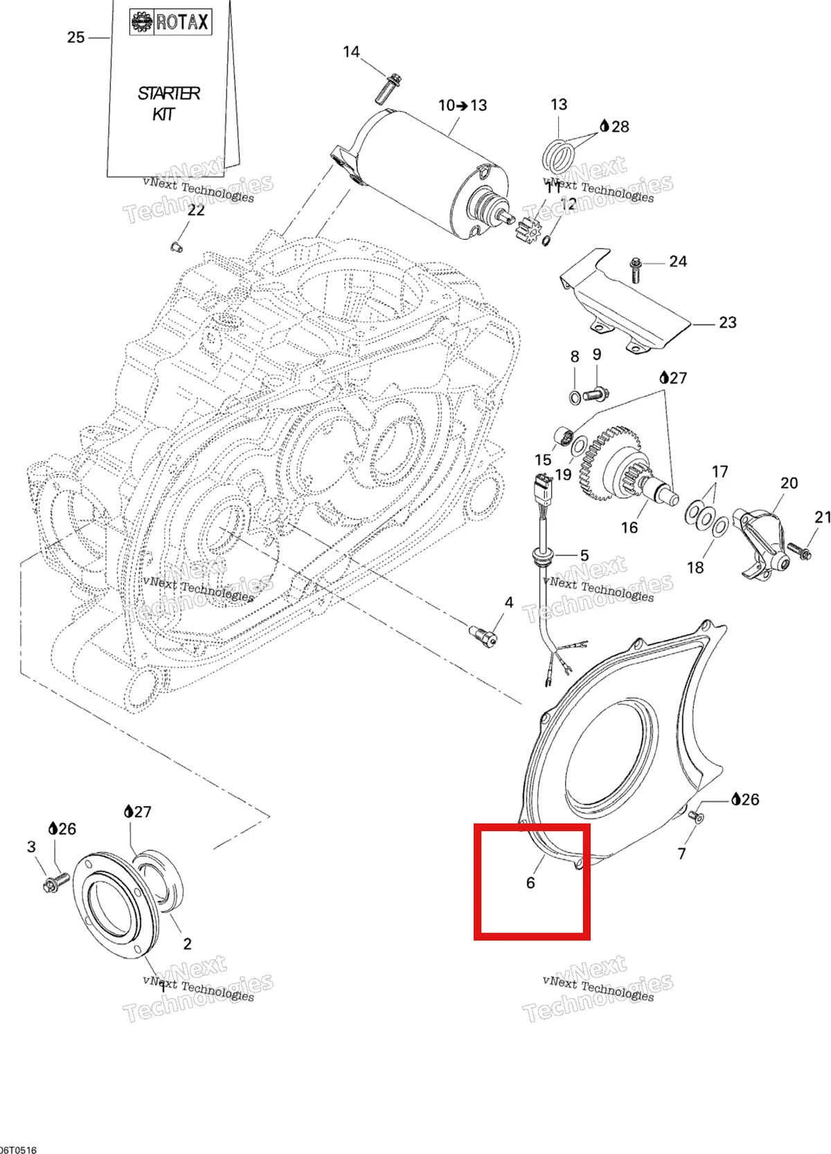 Деталь 420610263 на схеме узла Electric Starter