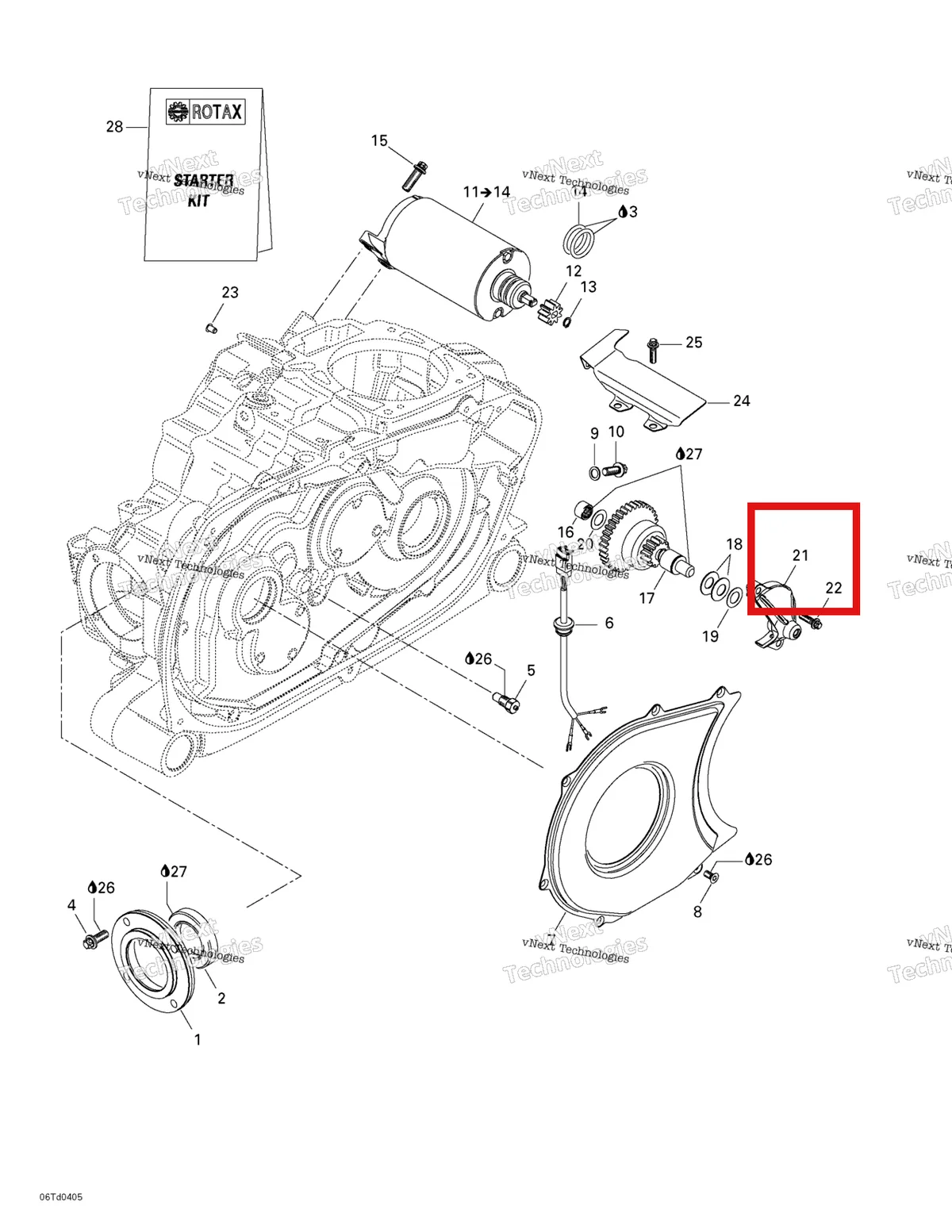 Деталь 420610376 на схеме узла 2004 Can-Am Quest STD Electric Starter
