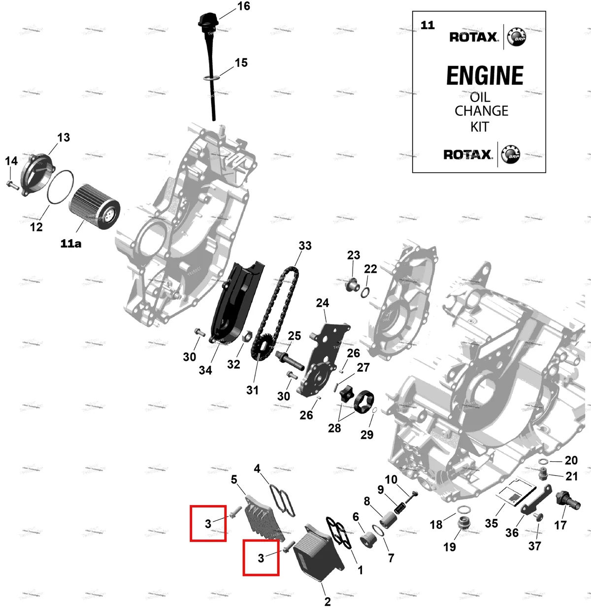 Деталь 420610581 (Крышка пластина Can-Am Outlander 4x4 STD 500 (2025) (420610581)) на схеме узла 2025 Can-Am OUTLANDER - 4X4 - STD - 500 - 1BSB - Legion Red Rotax - Engine Lubrication
