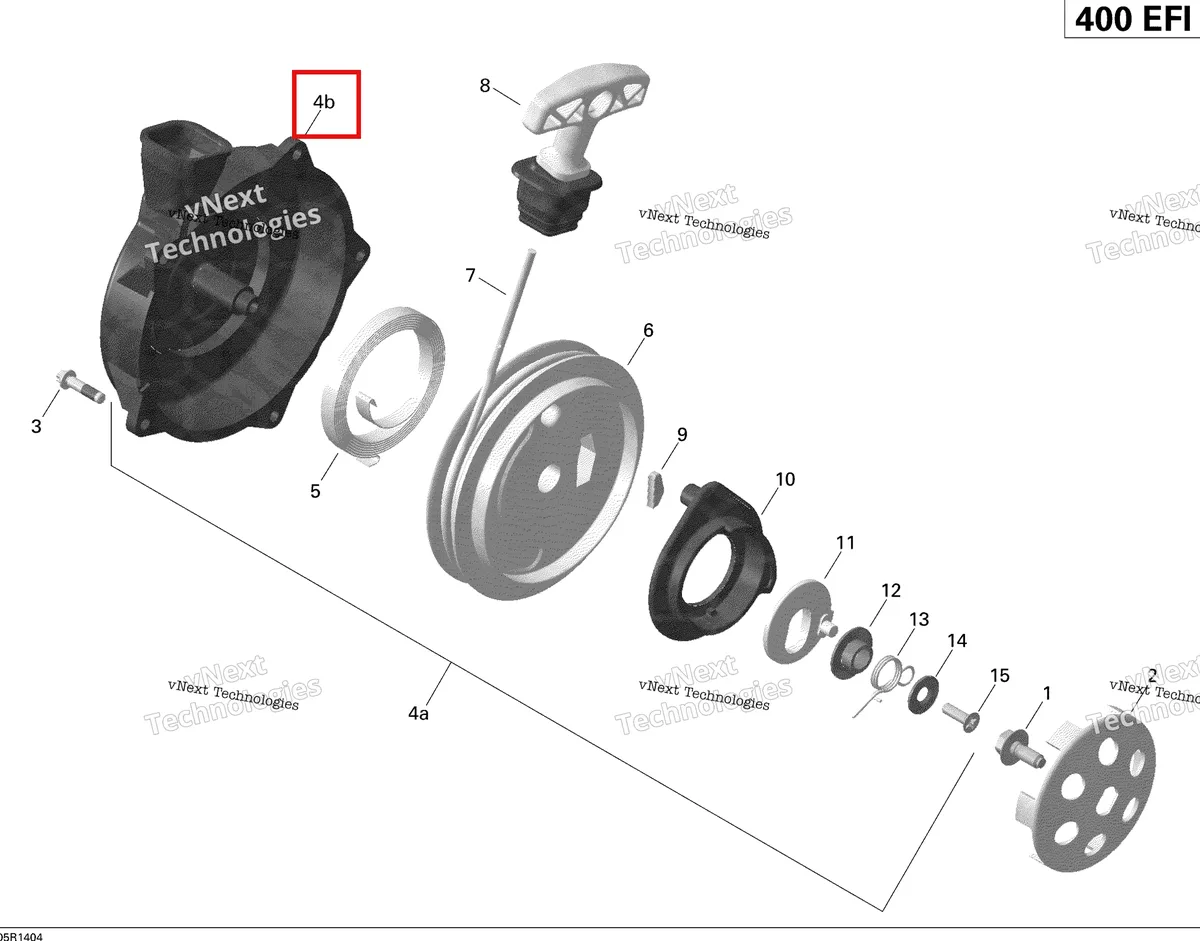 Деталь 420610930 на схеме узла 2014 Can-Am OUTLANDER 400 EFI, STD, XT Rewind Starter
