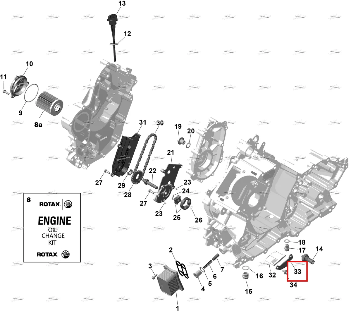 Деталь 420612073 (Сетка крышка Can-Am Outlander 4x4 XT 1000R (2025) (420612073)) на схеме узла 2026 Can-Am OUTLANDER - 4X4 - XT - 1000R - 4FTD - CALI - Fiery Red Metallic Rotax - Engine Lubrication