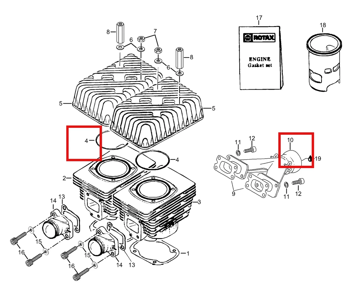 Деталь 420613632 (Головка цилиндра) на схеме узла 01- Cylinder