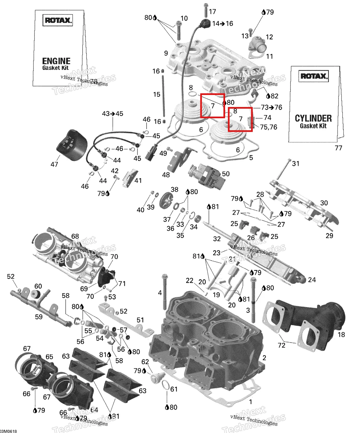 Деталь 420613730 на схеме узла 2006 Ski-Doo Mach Z 1000 SDI Adrenaline & X Cylinder And Cylinder Head