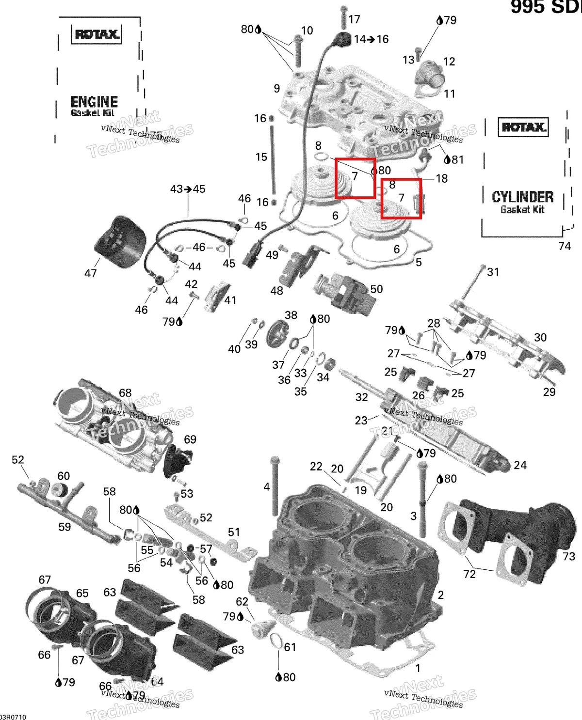 Деталь 420613732 на схеме узла 2007 Ski-Doo MACH Z Adrenaline Cylinder And Cylinder Head, Mach, Mxz, Hm Eur