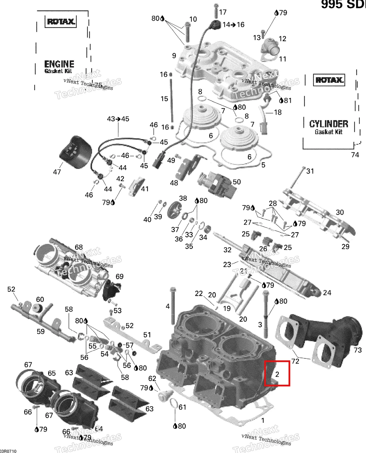 Деталь 420613746 на схеме узла 2007 Ski-Doo MACH Z Adrenaline Cylinder And Cylinder Head, Mach, Mxz, Hm Eur