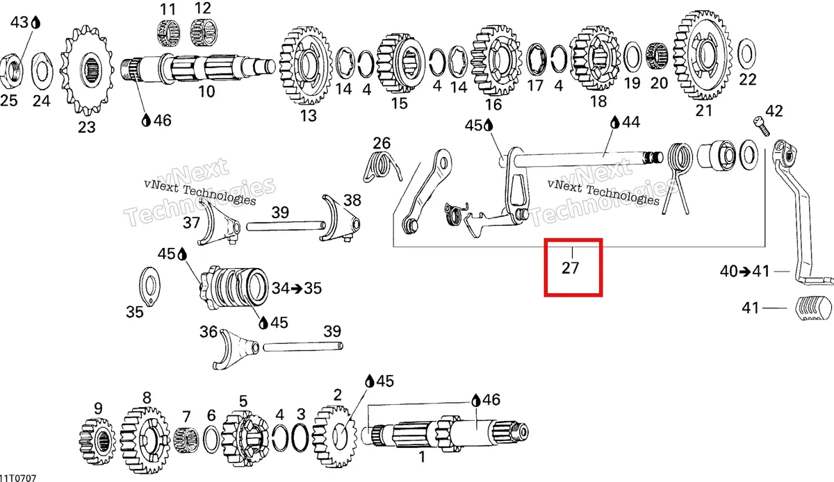 Деталь 420620230 на схеме узла 2007 Can-Am DS 650 X Gear Shift
