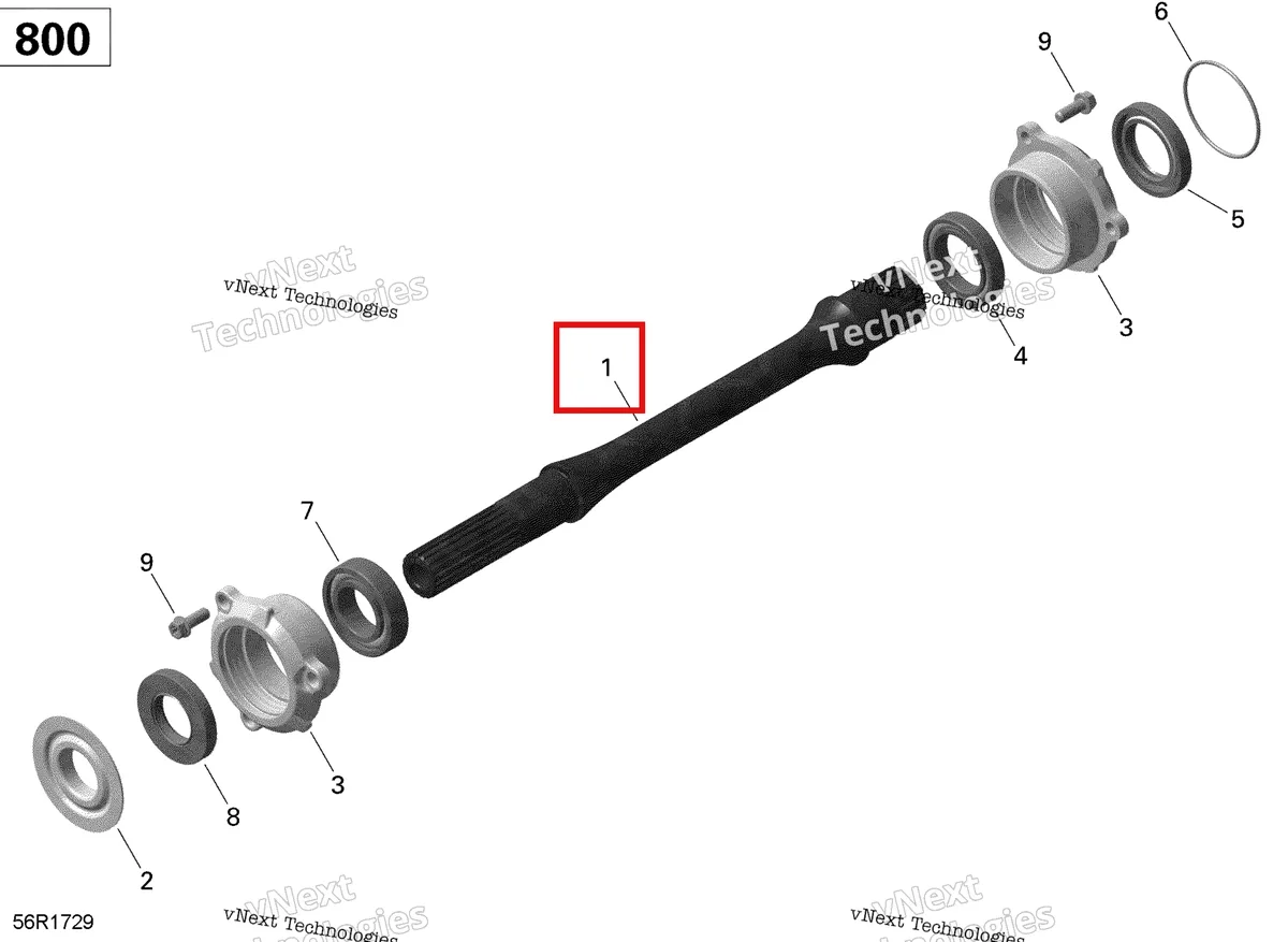 Деталь 420620514 на схеме узла 2020 Can-Am Commander 800R EFI Drive Shaft - 800R Efi