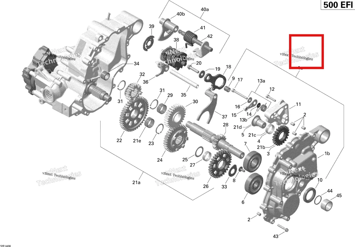 Деталь 420626091 (Isolating шайба Can-Am Outlander MAX 800 XT (2008) (420626091)) на схеме узла 2014 Can-Am OUTLANDER 500EFI STD, DPS & XT Gear Box And Components