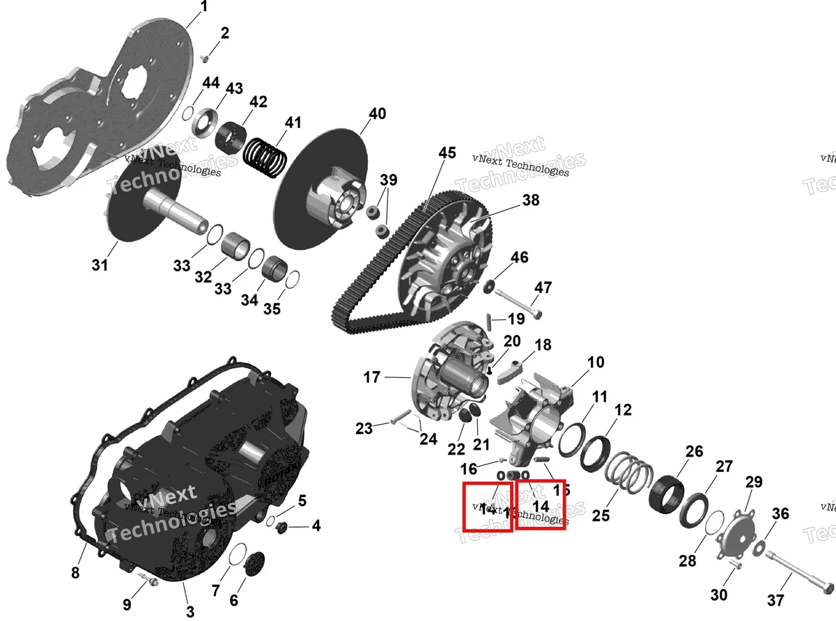Деталь 420626233 (Упорный шайба Can-Am Maverick MAX Turbo RR XRS Smart Shock (2024) (420626233)) на схеме узла 2026 Can-Am OUTLANDER - 2X4 - STD - 500 - 1KTB - Legion Red Rotax - Cvt