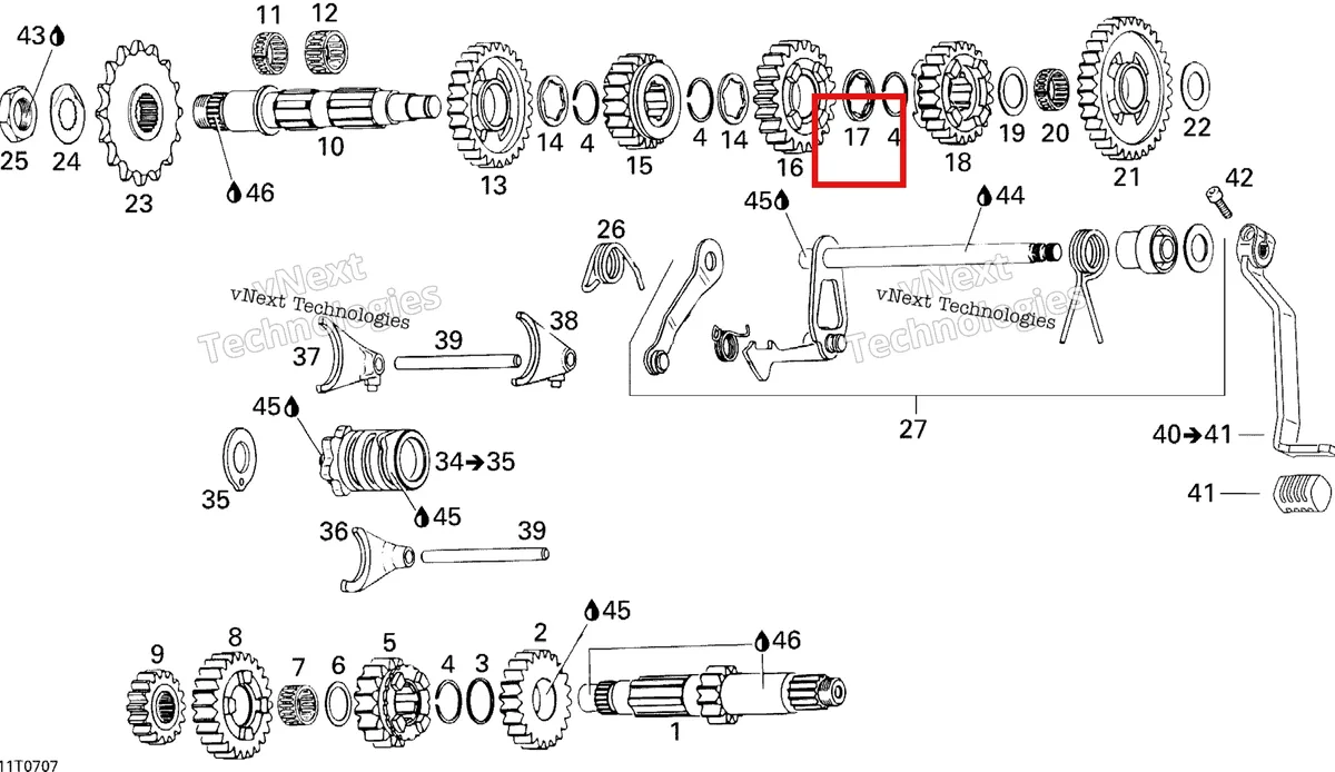 Деталь 420627061 на схеме узла 2007 Can-Am DS 650 X Gear Shift