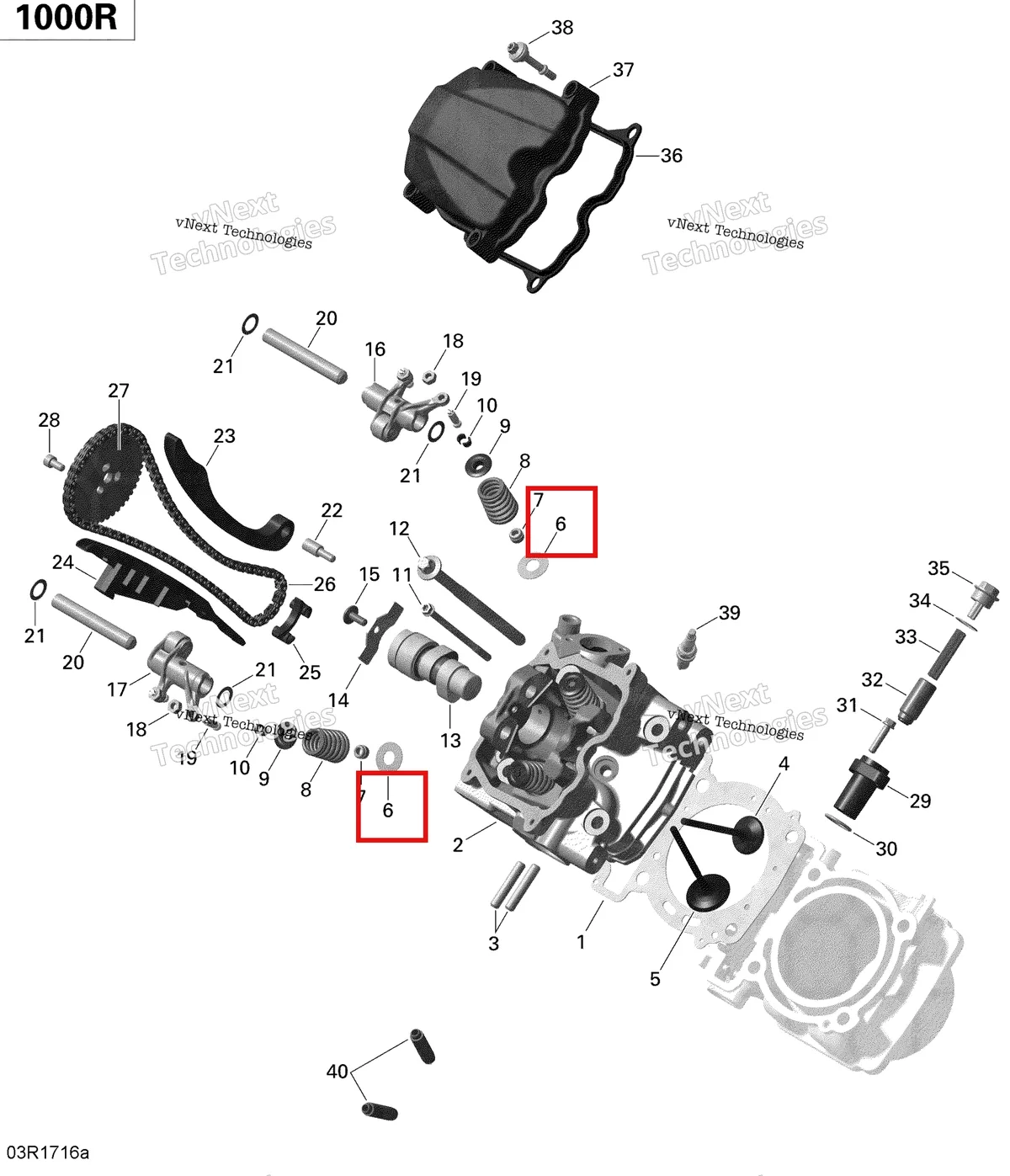 Деталь 420627520 на схеме узла 2020 Can-Am Commander 1000R EFI Cylinder Head, Front - 1000R