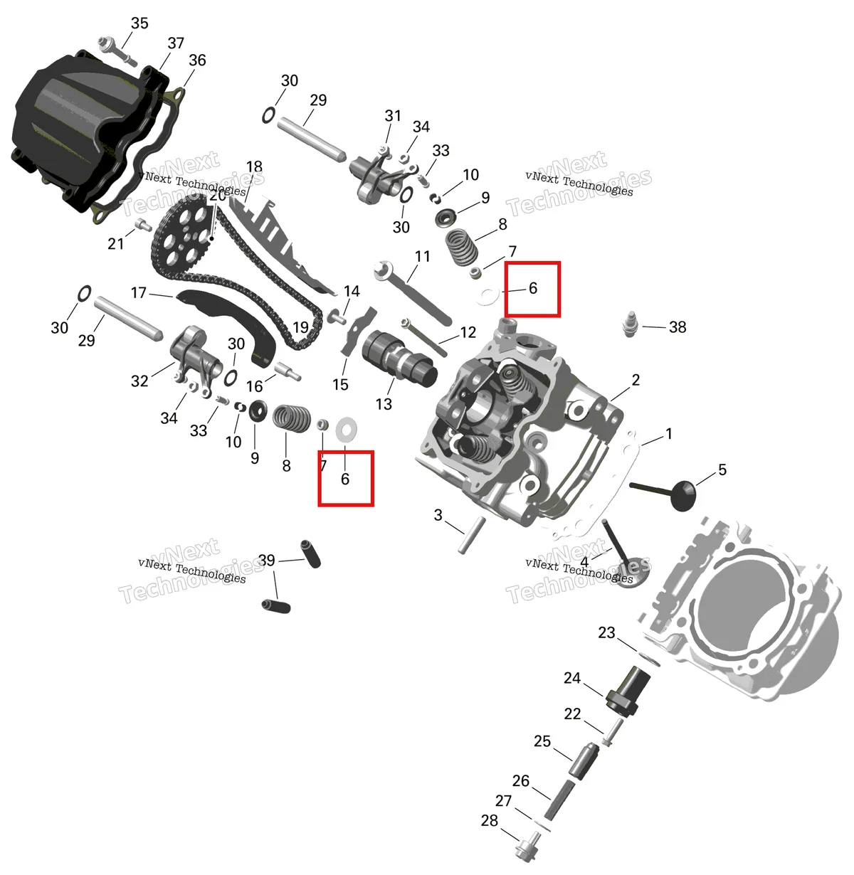 Деталь 420627521 на схеме узла 2023 Can-Am Outlander 450 EFI - STD Rotax - Cylinder Head