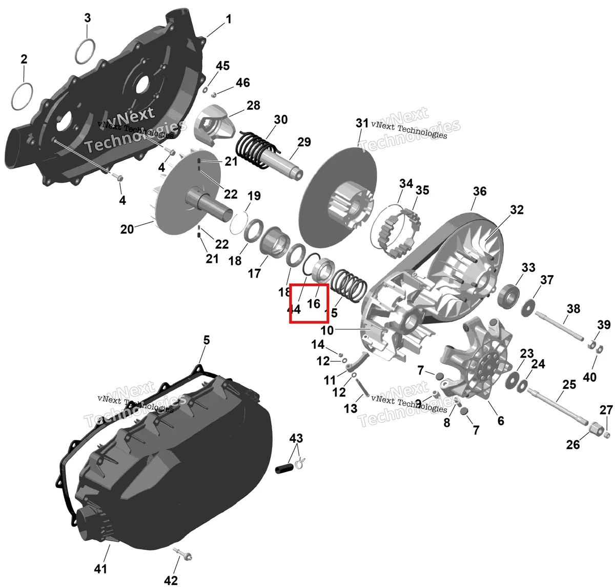 Деталь 420627578 на схеме узла 2026 Can-Am RENEGADE - 4X4 - XMR - 1000R EFI - 5UTA - Hyper Silver Rotax - Cvt