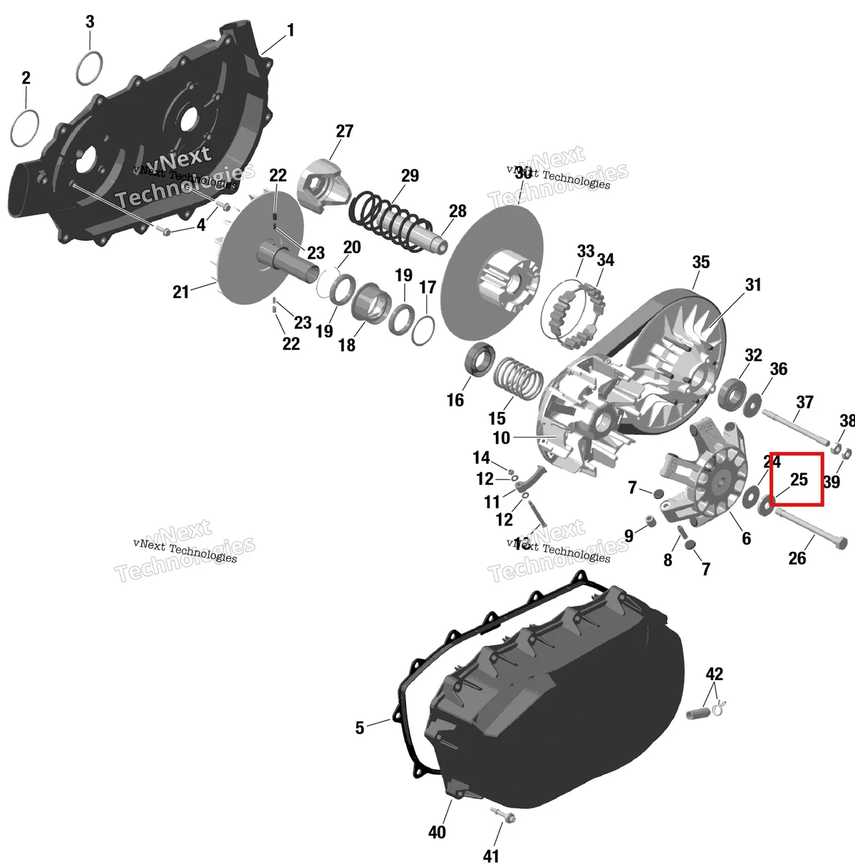 Деталь 420627765 на схеме узла Rotax - Cvt