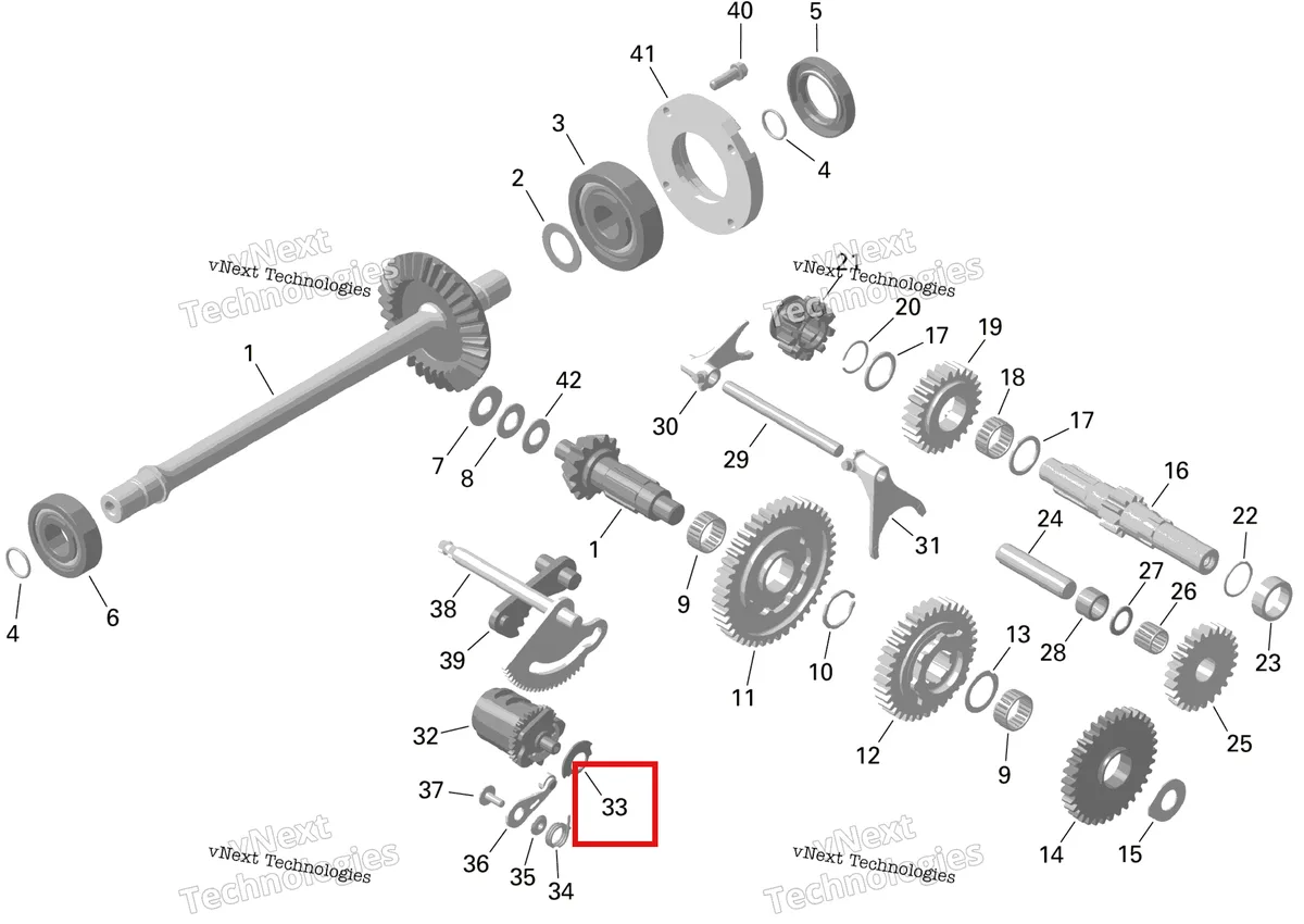 Деталь 420627782 на схеме узла 2024 Can-Am Outlander MAX 450 EFI 6X6 - 4ZRA - DPS Package - Tundra Green Rotax - Gearbox