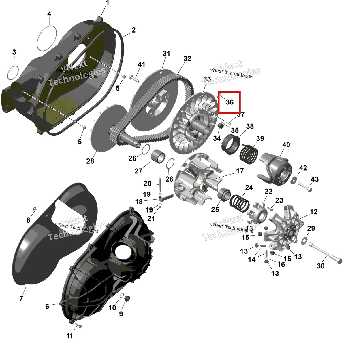 Деталь 420629192 на схеме узла 2026 Can-Am Commander - 1000R EFI - DPS - 6PTB - Compass Green - 60
