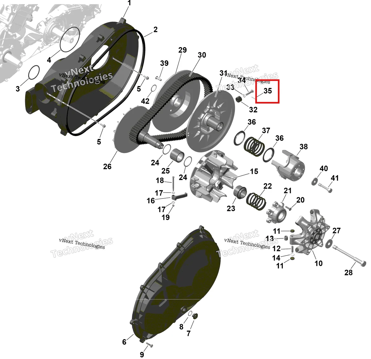 Деталь 420629200 на схеме узла 2026 Can-Am Maverick Trail - 1000 EFI - DPS - 7FTB - Timeless Black Metallic - 50