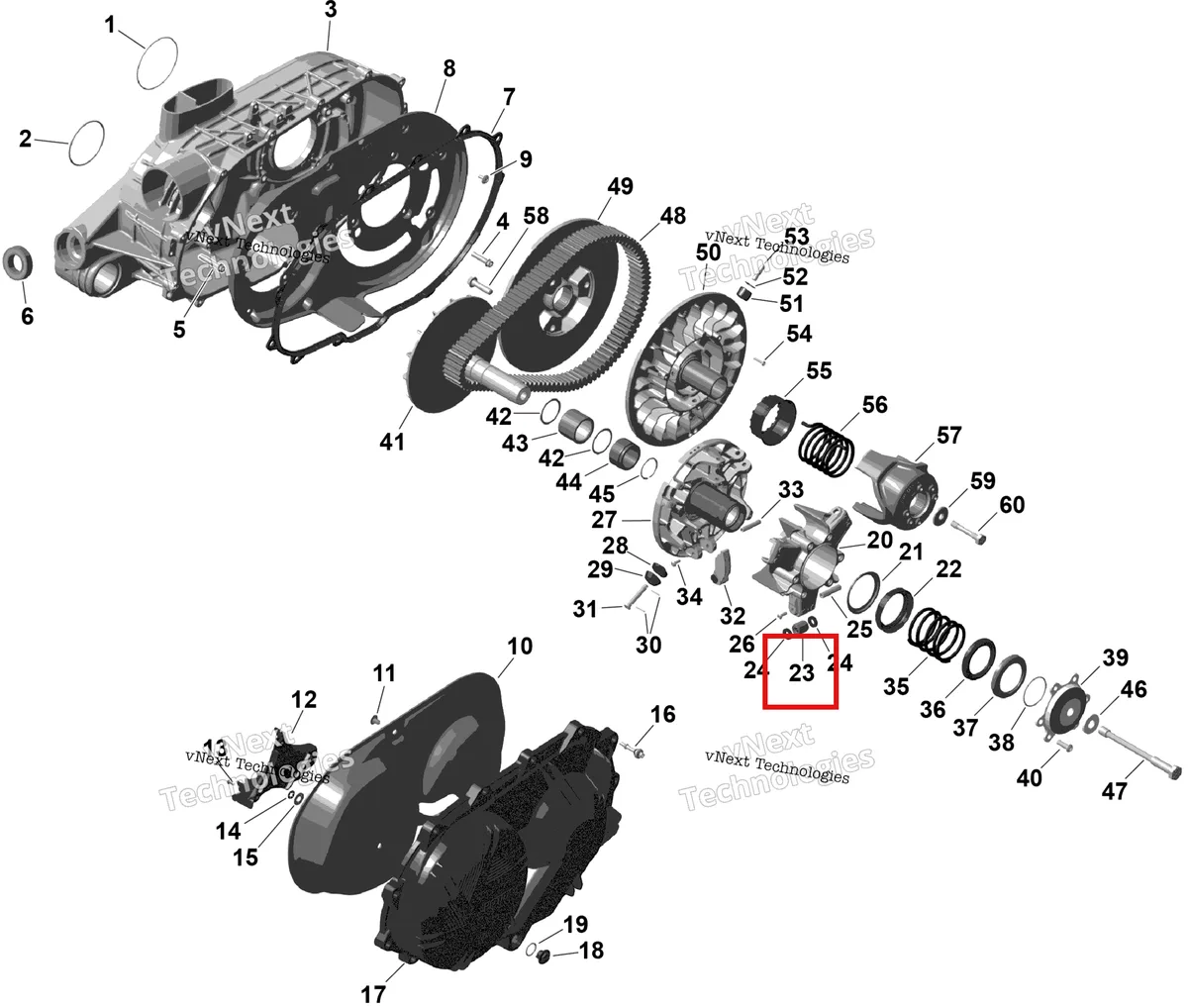 Деталь 420629244 на схеме узла 2026 Can-Am Defender - HD11 - LTD CAB - 8JTA - Dark Wildland Camo - 65