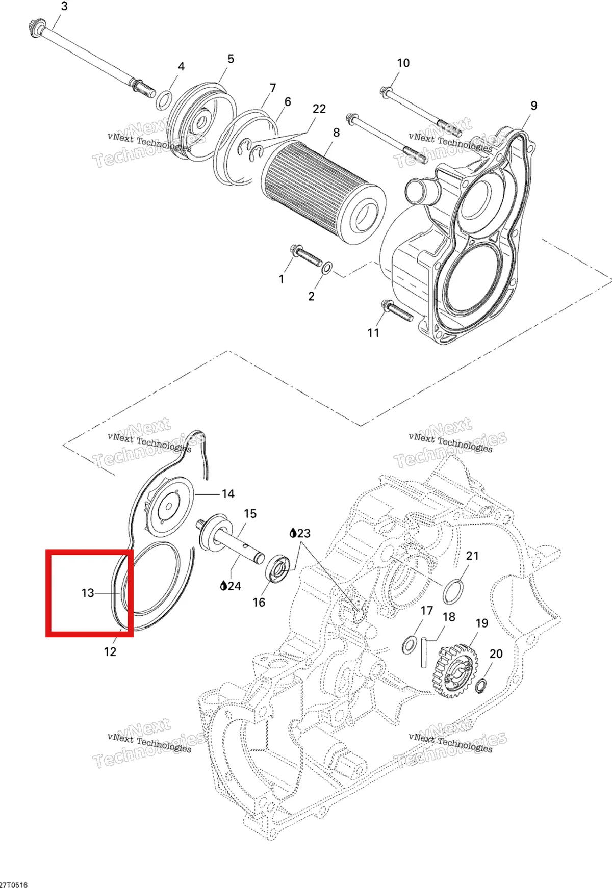 Деталь 420630170 на схеме узла Engine Cooling