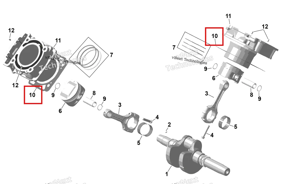 Деталь 420630210 (Прокладка) на схеме узла 2026 Can-Am RENEGADE - 4X4 - XMR - 650 EFI - 5TTA - Catalyst Gray Rotax - Crankshaft, Pistons And Cylinder