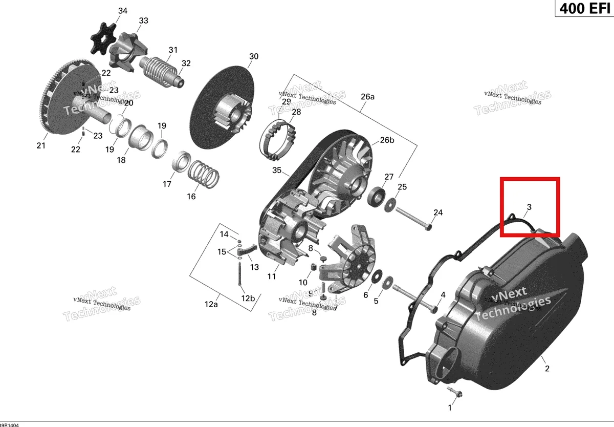 Деталь 420630290 на схеме узла 2014 Can-Am OUTLANDER 400 EFI, STD, XT Transmission