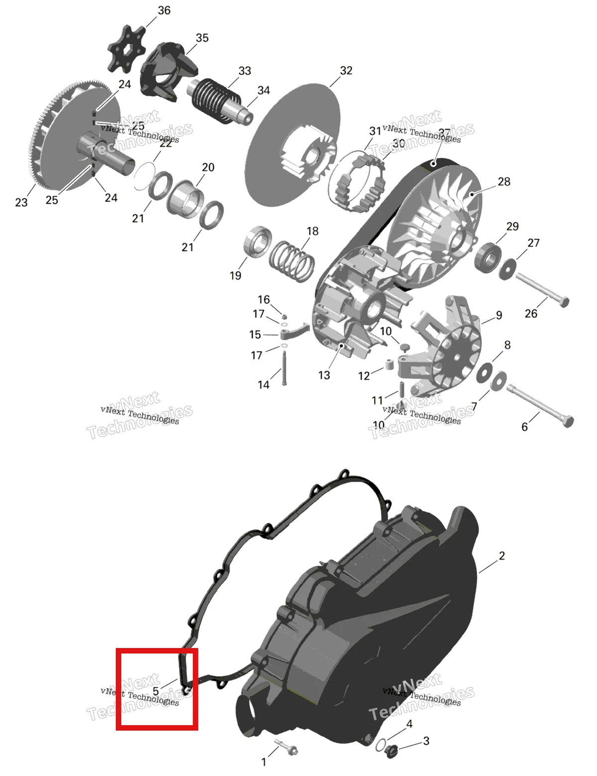 Деталь 420630292 на схеме узла 2024 Can-Am Outlander MAX 450 EFI 6X6 - 4ZRA - DPS Package - Tundra Green Rotax - Cvt