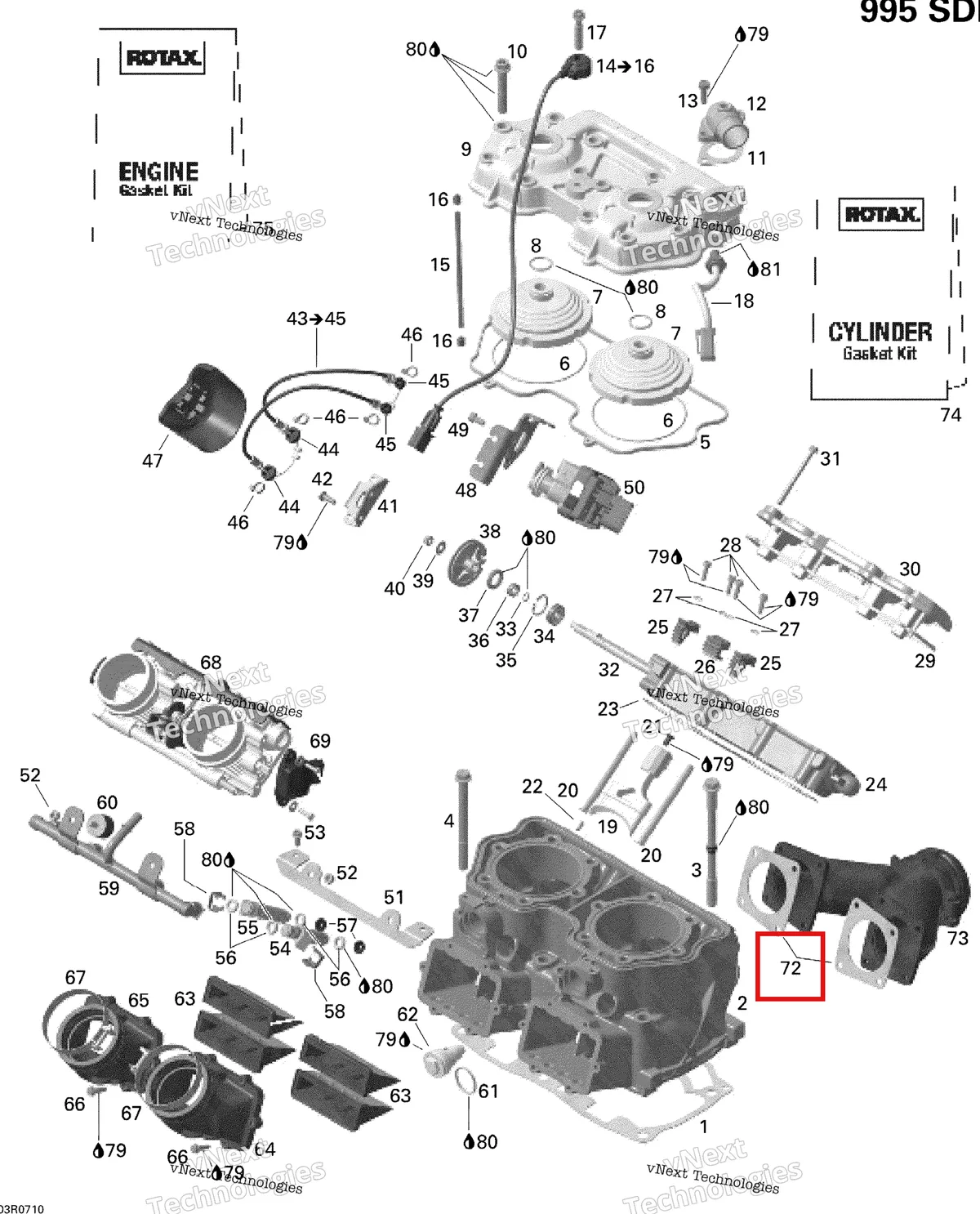 Деталь 420630820 на схеме узла 2007 Ski-Doo MACH Z Adrenaline Cylinder And Cylinder Head, Mach, Mxz, Hm Eur
