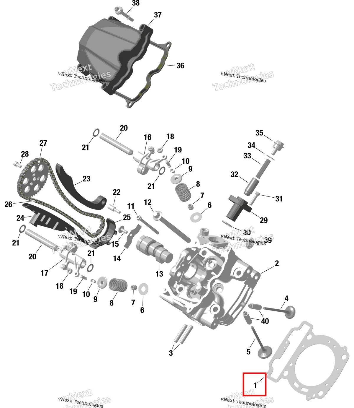Деталь 420630852 на схеме узла Rotax - Front Cylinder Head