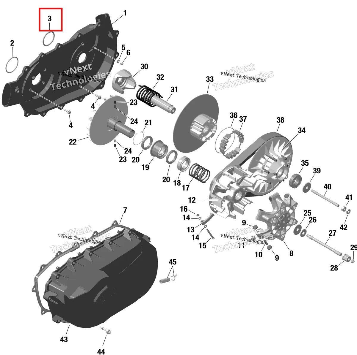 Деталь 420631089 на схеме узла 2022 Can-Am Outlander 1000R EFI - XXC - CE Rotax - Transmission - 215