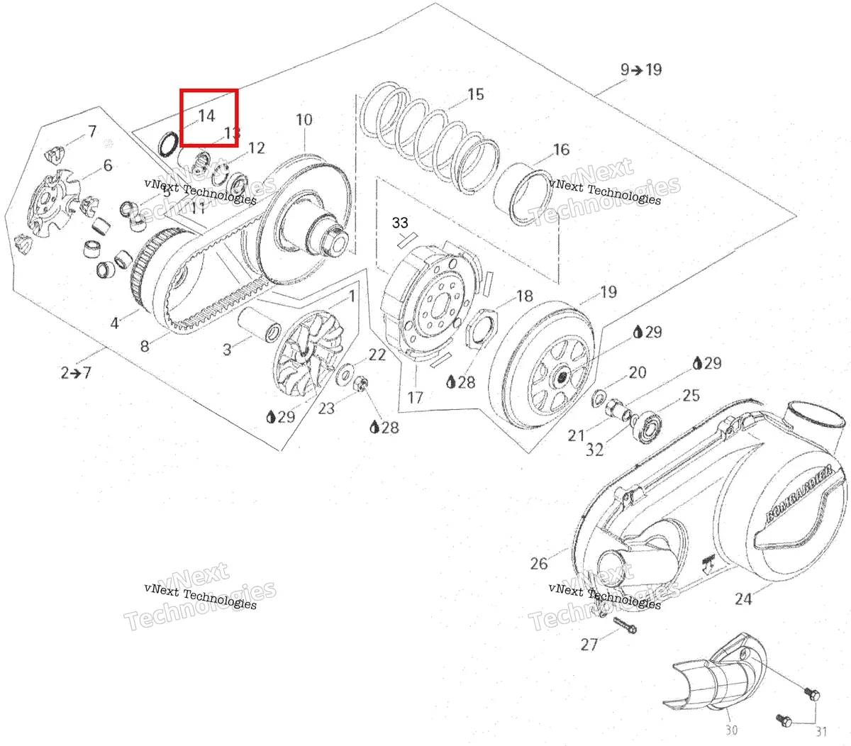 Деталь 420631090 на схеме узла 2007 Can-Am Rally 175 Pulley System