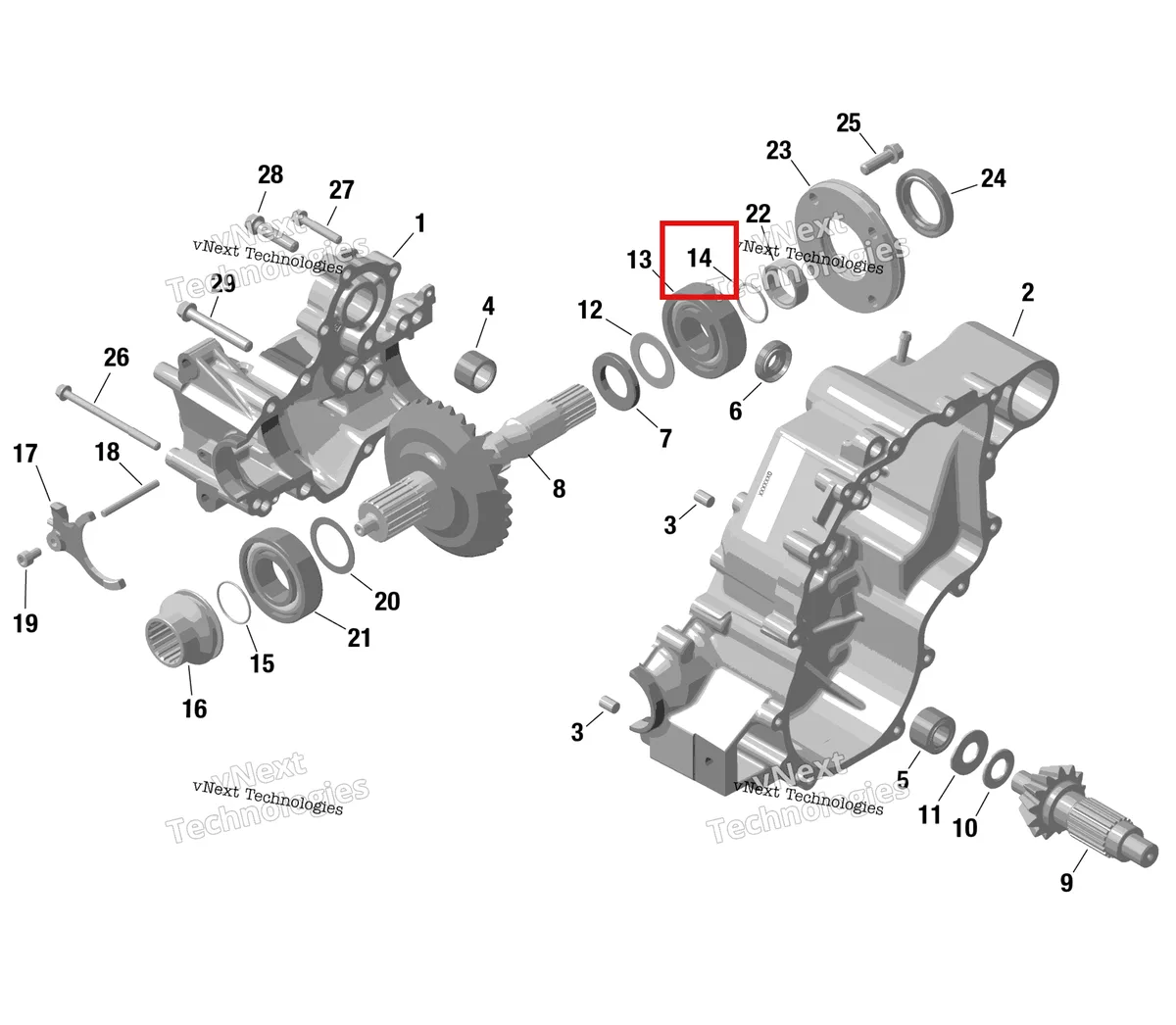 Деталь 420631610 (Уплотнительное кольцо) на схеме узла Rotax - Gearbox 1