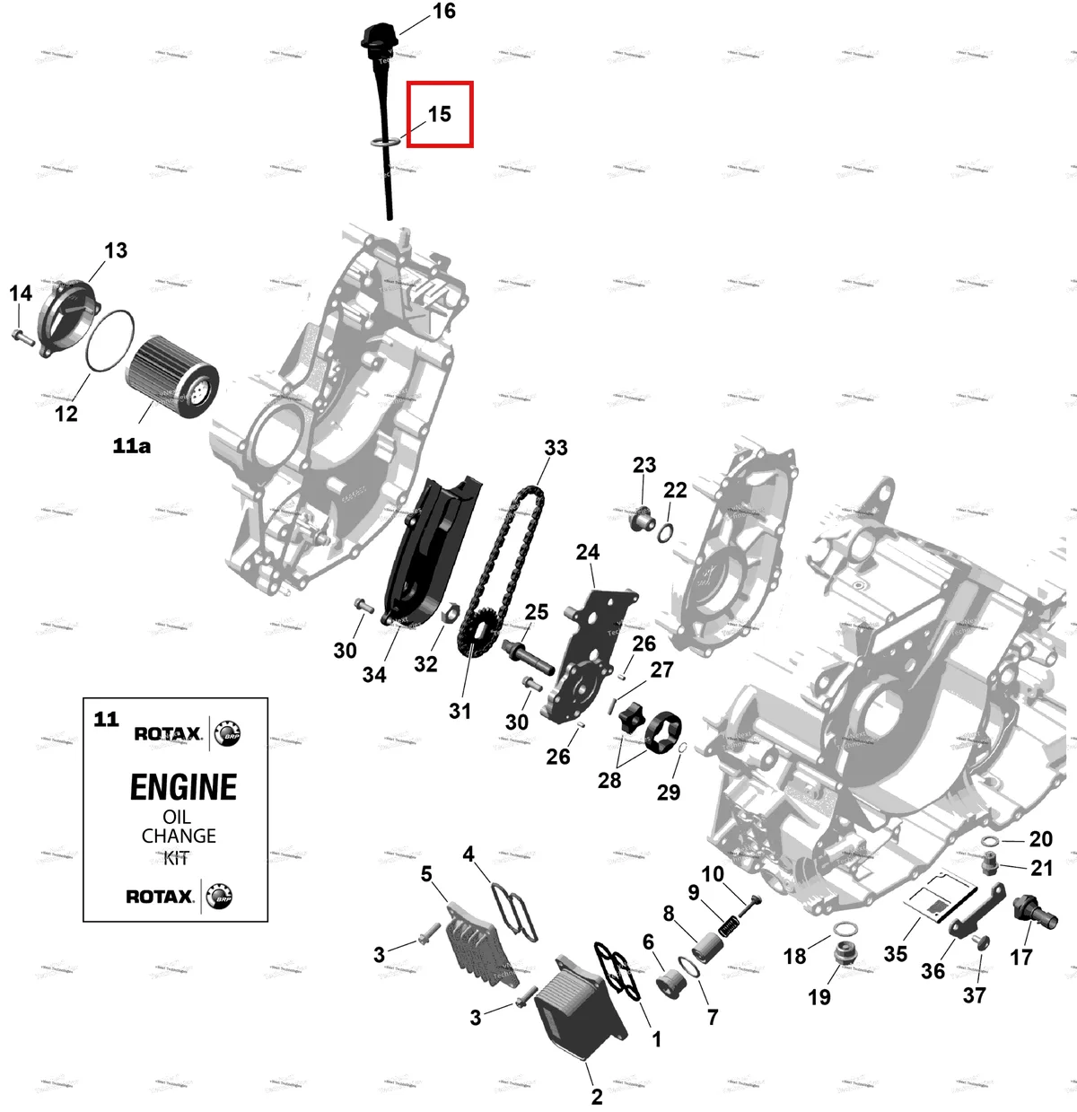 Деталь 420631641 на схеме узла 2026 Can-Am OUTLANDER - 4X4 - STD - 700 - 1CTB - CALI - Granite Grey Rotax - Engine Lubrication