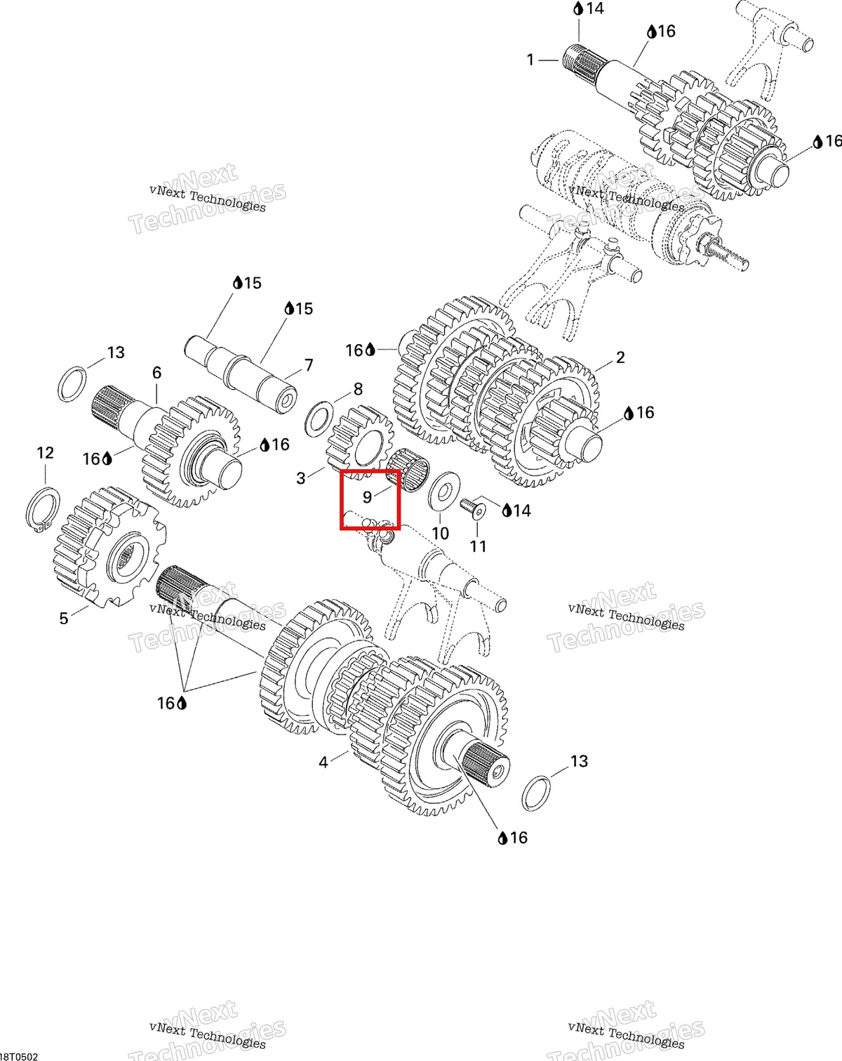 Деталь 420632230 на схеме узла 2005 Can-Am Traxter 5 Speed Transmission