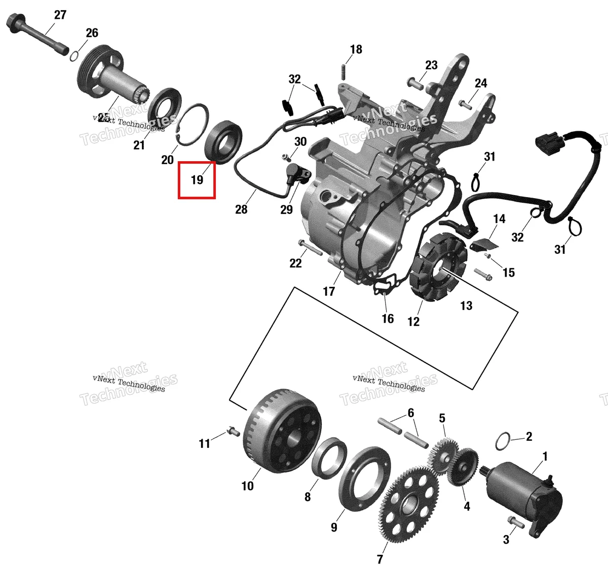 Деталь 420632746 на схеме узла 2020 Can-Am Defender HD10 - Limited Electric - Magneto And Starter - 1010 Tss