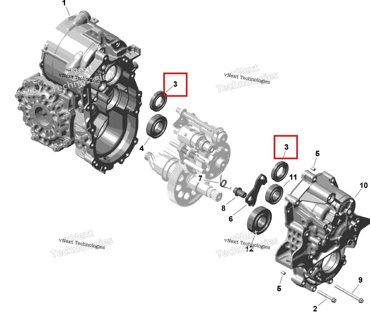 Деталь 420632991 на схеме узла 2026 Can-Am OUTLANDER - 4X4 - EV - 2WTA - Granite Grey Rotax - Gearbox 1