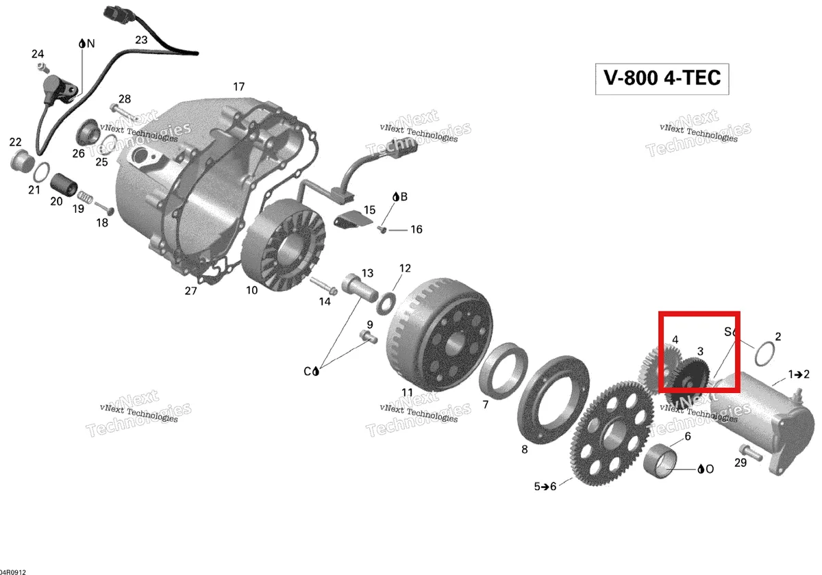 Схема применяемости: Двойной шестерня Can-Am Outlander MAX 800 XT (2008) (420634740)