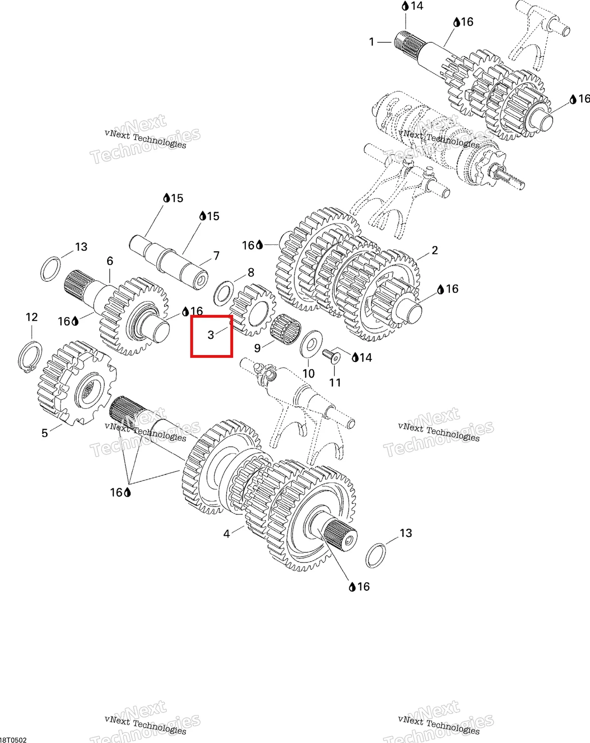 Деталь 420634890 на схеме узла 2005 Can-Am Traxter 5 Speed Transmission