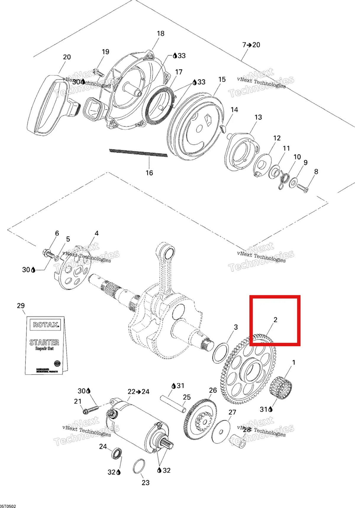 Деталь 420634941 на схеме узла 2005 Can-Am Traxter 5 Speed Rewind Starter And Electrical Starter